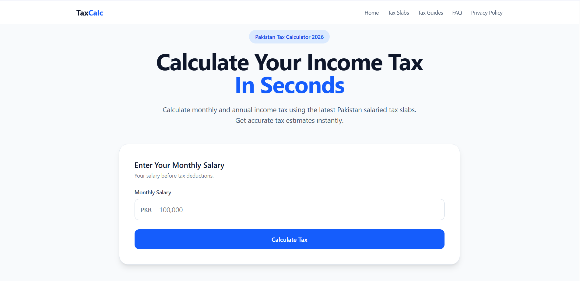 Tax Estimation